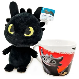 Taza + Peluche Como Entrenar a tu Dragon 18cm