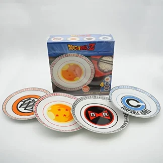 SET DE 4 PLATOS DRAGON BALL EMBLEMAS